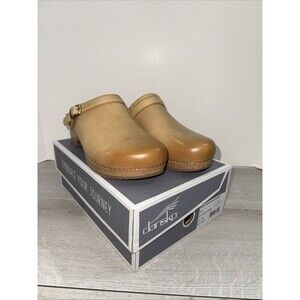 Dansko Berry Clog Tan Milled Burnished Nubuck Mule Womens 40 EU 9.5-10